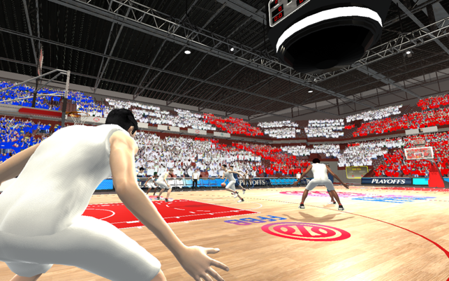 Figure 3 – Illustration de l’environnement virtuel développé en basket-ball.
